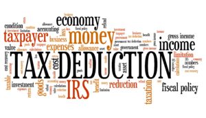 Tax deduction - word cloud concept